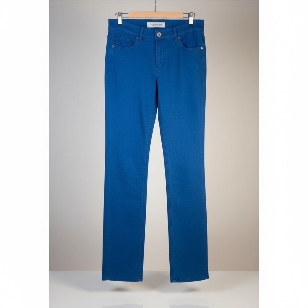 Yves Saint Laurent Ysl Blue Straight Leg Jeans Low Rise Stretch Denim Eu 36 Us 6